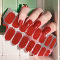 2024 New Semi-Cured Gel Nail Stickers – Long-Lasting Solid Color UV-Cured Manicure Decals (16 Tips)