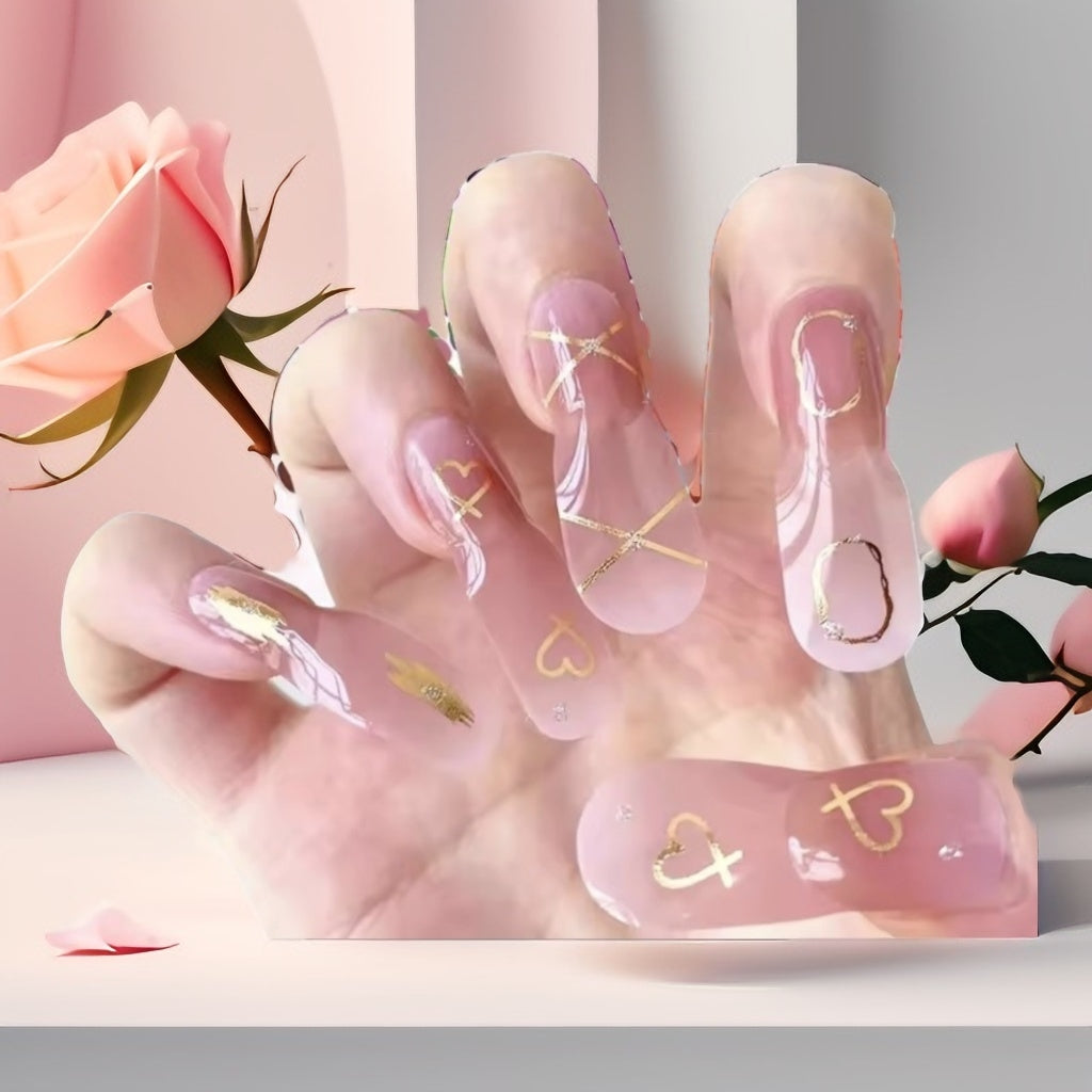 2024 New Semi-Cured Gel Nail Stickers – Long-Lasting Solid Color UV-Cured Manicure Decals (16 Tips)