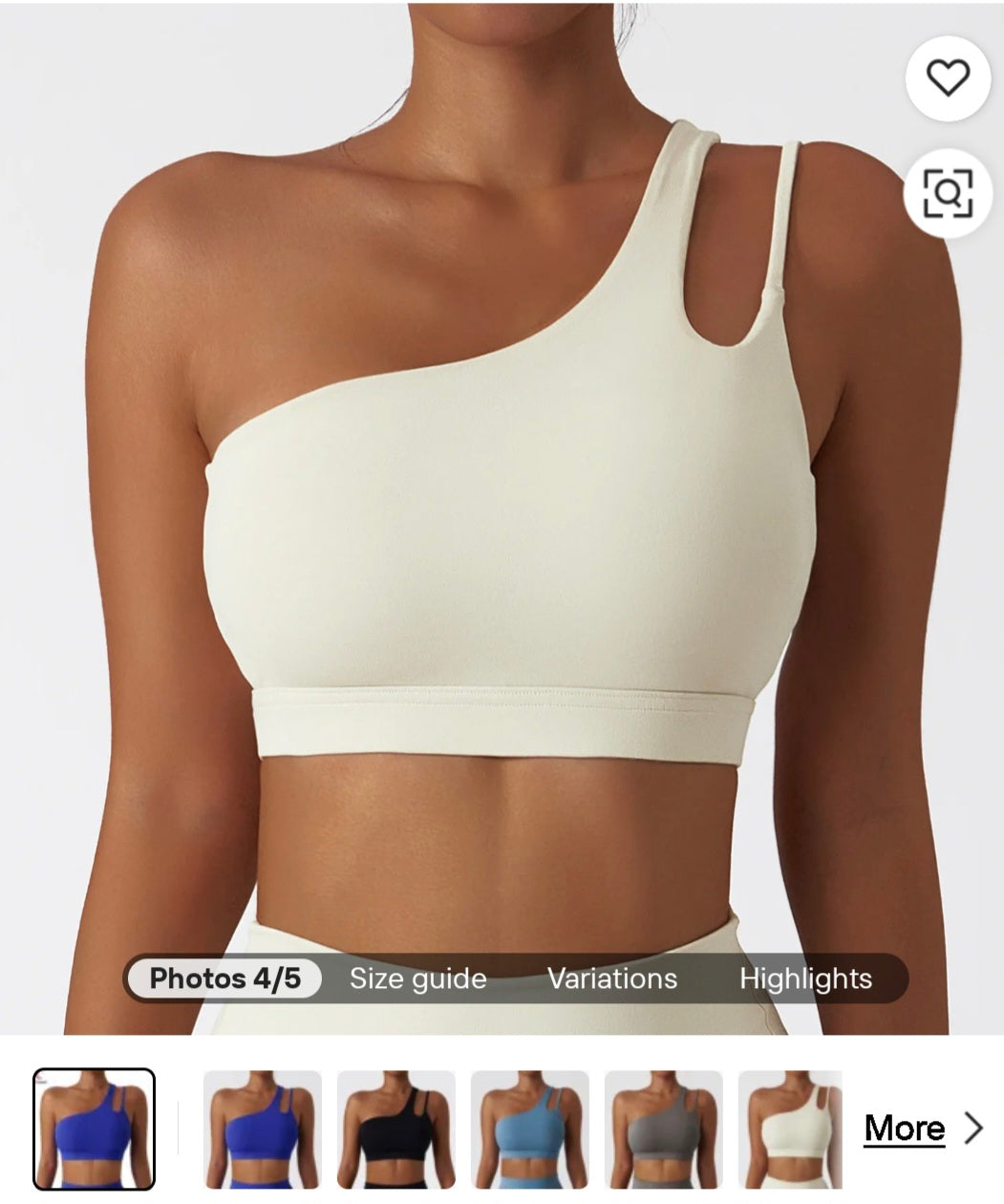 Sexy One-Shoulder Sports Bra – Breathable Yoga Top with Removable Padding