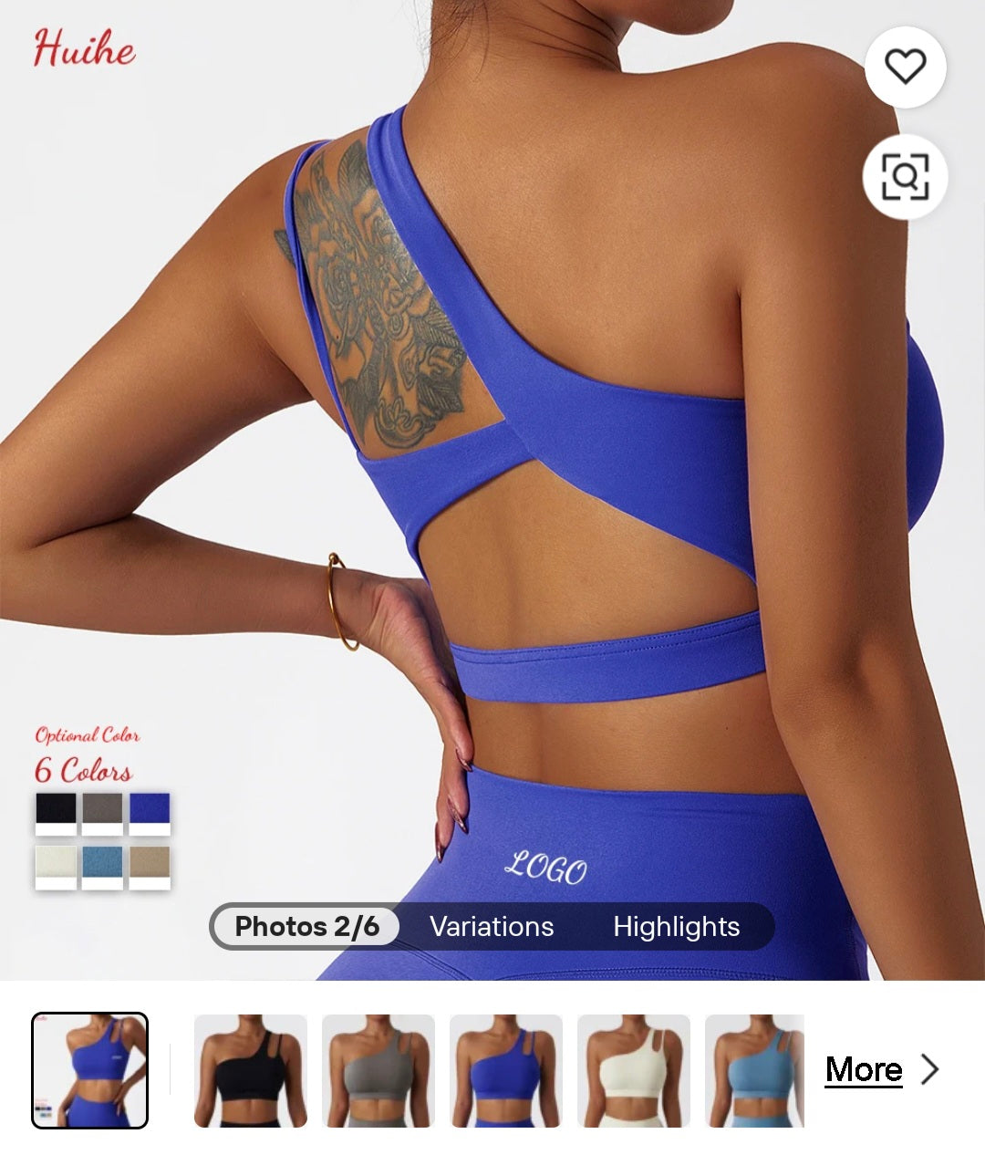 Sexy One-Shoulder Sports Bra – Breathable Yoga Top with Removable Padding