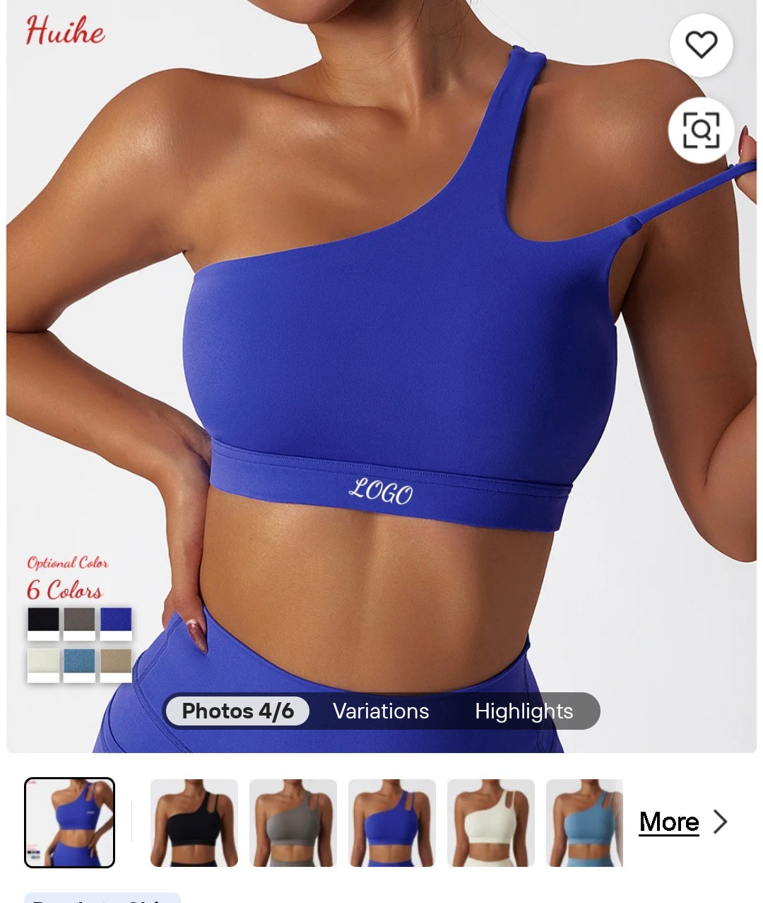 Sexy One-Shoulder Sports Bra – Breathable Yoga Top with Removable Padding