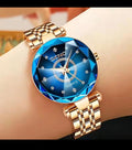Seno Ocean Star Women Crystal Watch 2025 – Luxury Rose Gold Bracelet Watch for Ladies