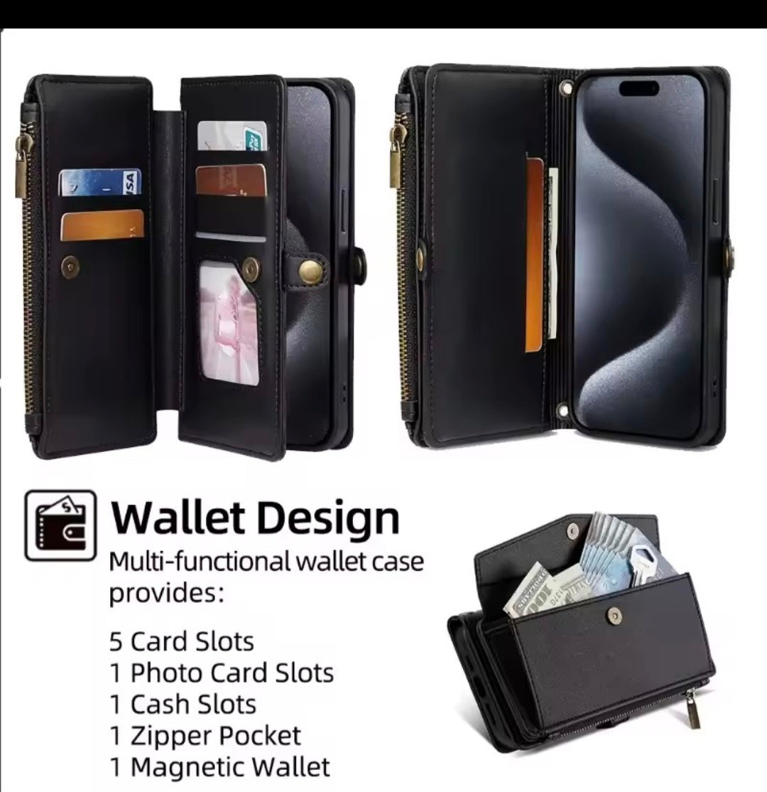 Flip Leather Crossbody Phone Case for Samsung Galaxy S10 / S20 / S21 / S22 / S23 / S24 Series