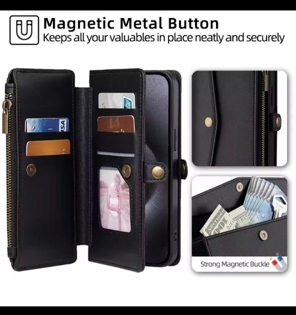 Flip Leather Crossbody Phone Case for Samsung Galaxy S10 / S20 / S21 / S22 / S23 / S24 Series