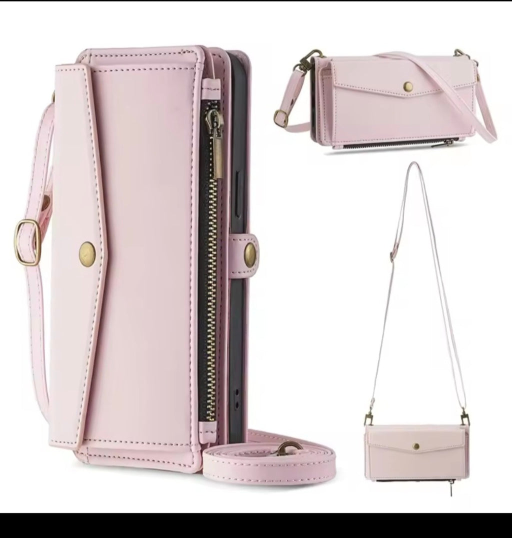 Flip Leather Crossbody Phone Case for Samsung Galaxy S10 / S20 / S21 / S22 / S23 / S24 Series