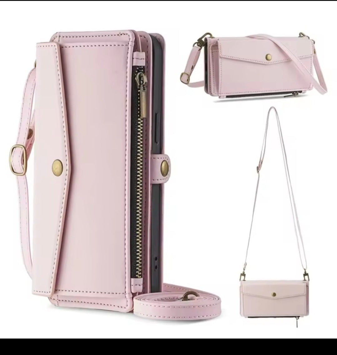 Flip Leather Crossbody Phone Case for Samsung Galaxy S10 / S20 / S21 / S22 / S23 / S24 Series