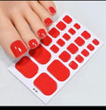 22 Tips Solid Gel Toe Nail Strips – DIY Adhesive Pedicure Stickers