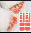 22 Tips Solid Gel Toe Nail Strips – DIY Adhesive Pedicure Stickers