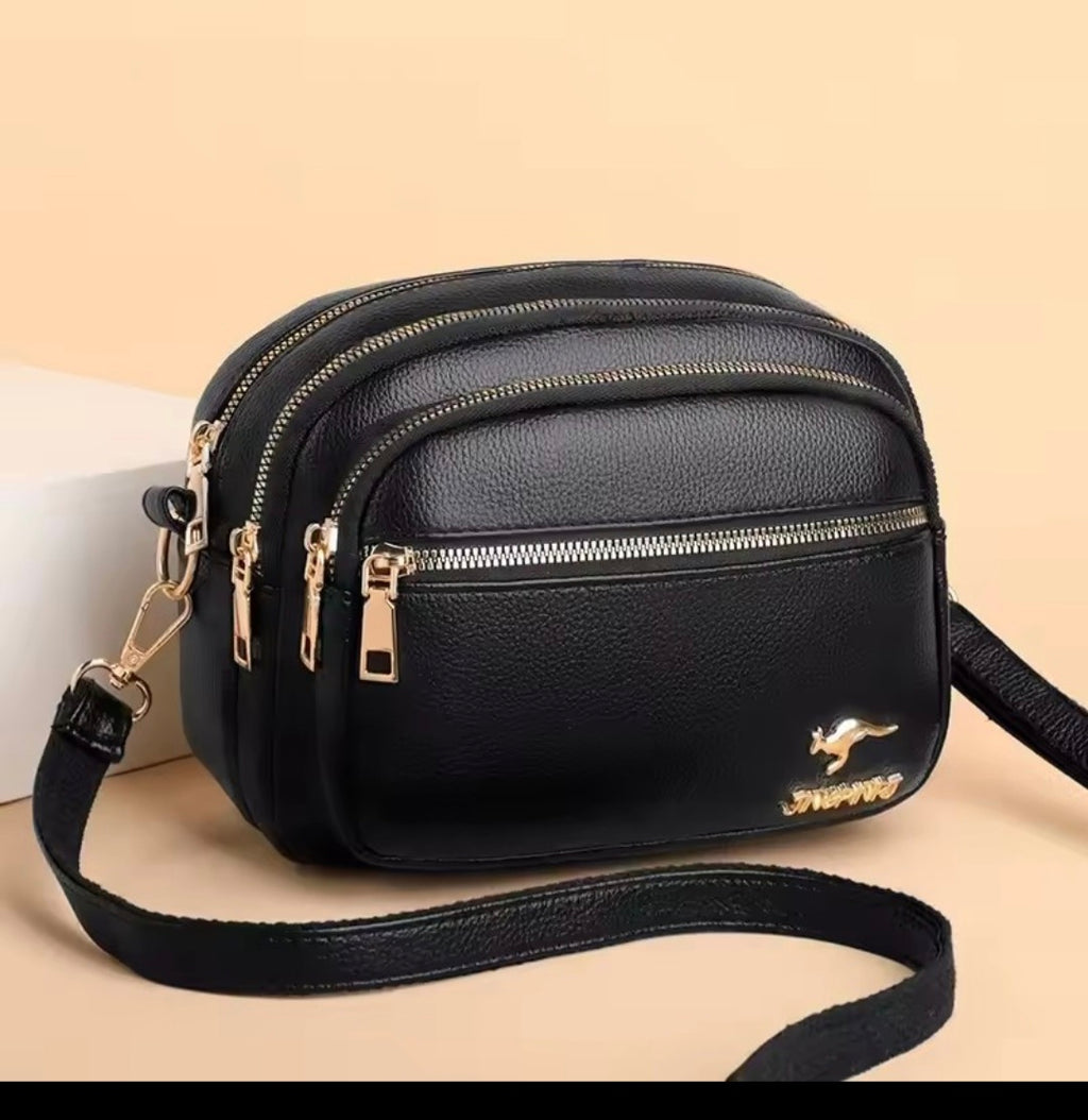 High-Quality Soft Leather Women's Shoulder Messenger Bag – Multi-Pocket Luxury Handbag