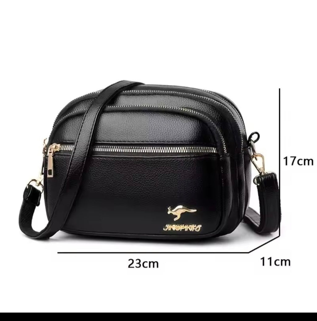 High-Quality Soft Leather Women's Shoulder Messenger Bag – Multi-Pocket Luxury Handbag