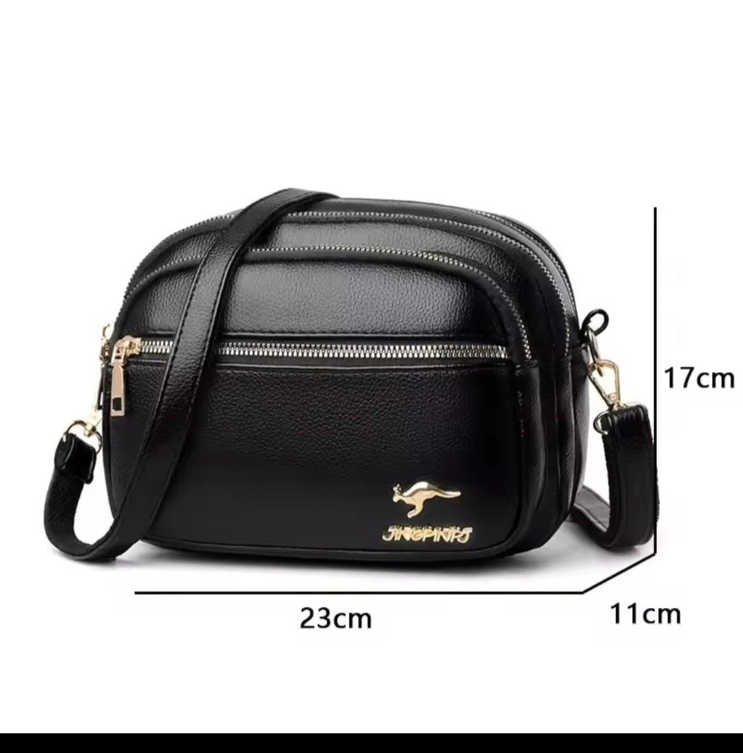 High-Quality Soft Leather Women's Shoulder Messenger Bag – Multi-Pocket Luxury Handbag