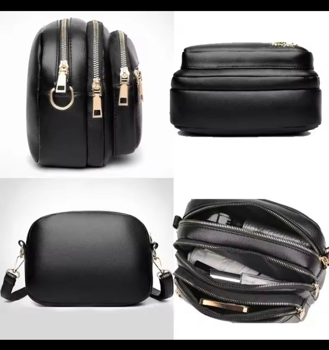 High-Quality Soft Leather Women's Shoulder Messenger Bag – Multi-Pocket Luxury Handbag