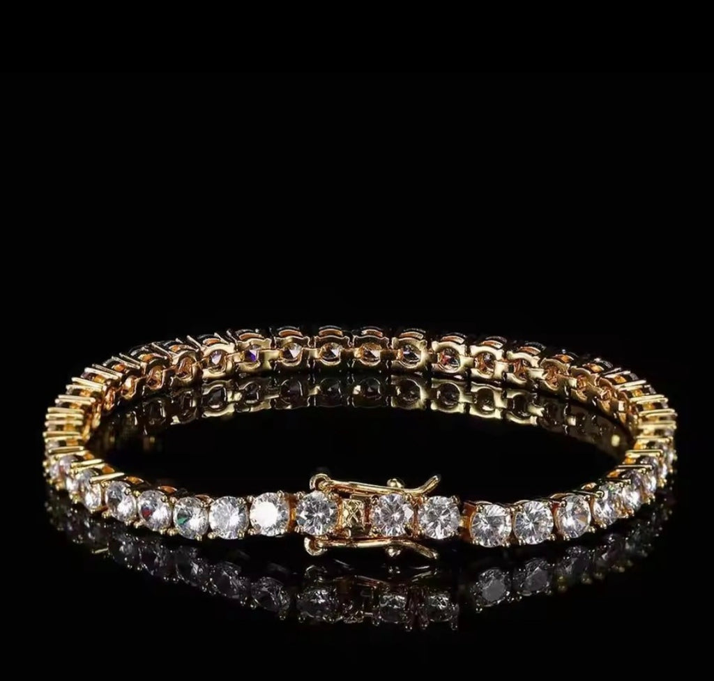 S925 Sterling Silver Zirconia Tennis Bell Bracelet for Women – 4mm Fashion Engagement & Wedding Charm Jewelry