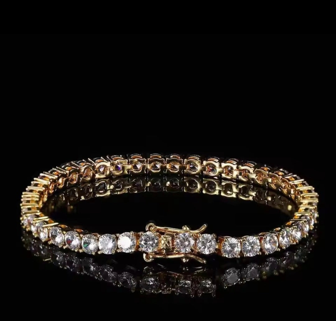 S925 Sterling Silver Zirconia Tennis Bell Bracelet for Women – 4mm Fashion Engagement & Wedding Charm Jewelry