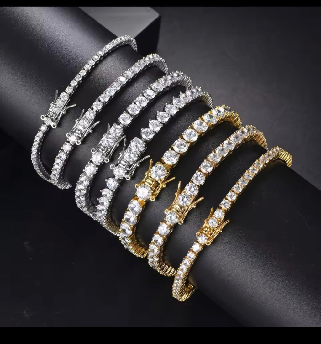 S925 Sterling Silver Zirconia Tennis Bell Bracelet for Women – 4mm Fashion Engagement & Wedding Charm Jewelry