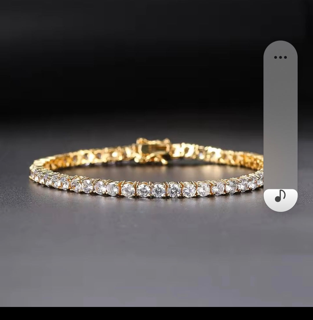 S925 Sterling Silver Zirconia Tennis Bell Bracelet for Women – 4mm Fashion Engagement & Wedding Charm Jewelry