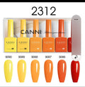 CANNI 6PCS 9ml HEMA & TPO-Free Jelly Pink Nude Gel Polish Set – Semi-Permanent UV/LED Soak-Off Nail Gel