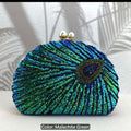 Color-Changing Shell-Shaped Sequins Evening Handbag with Studded Beads – Single-Strap Clutch for Women's Parties