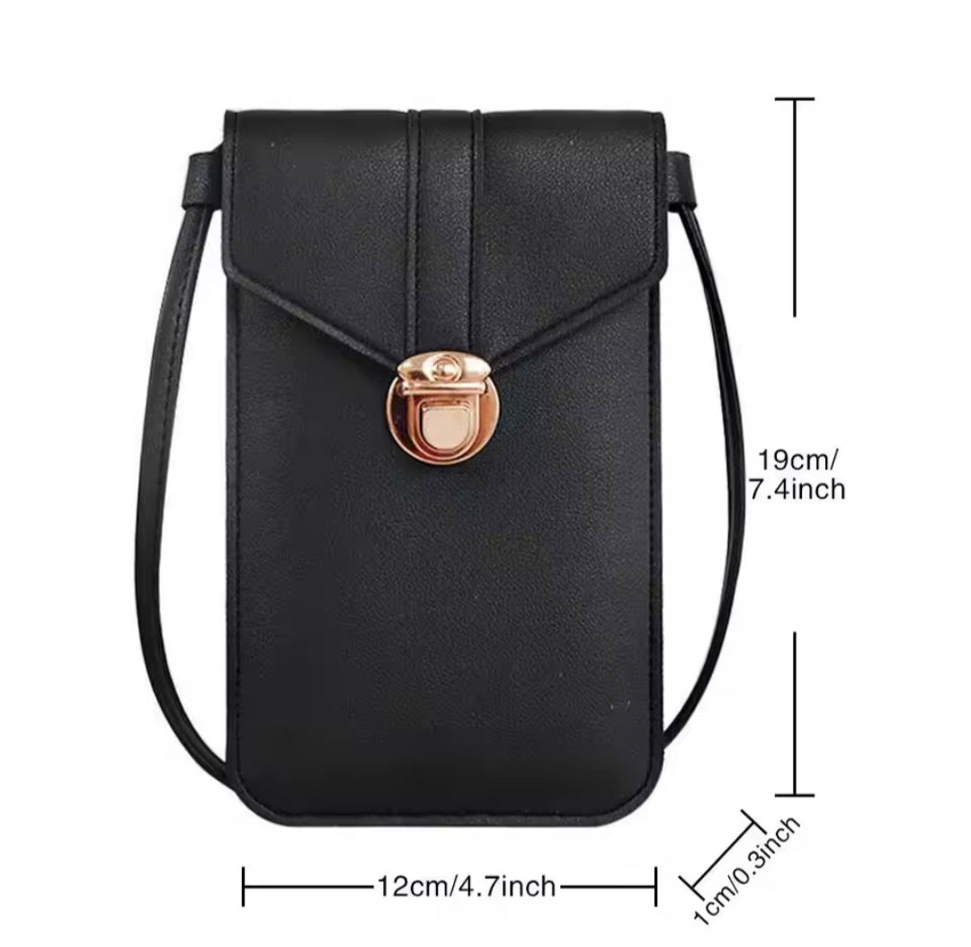 2024 Women’s Touchscreen Phone Shoulder Bag – PU Leather Crossbody Messenger Purse with Card Holder