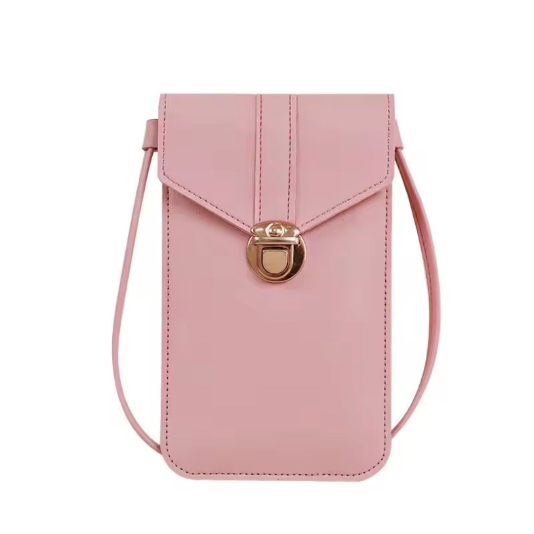 2024 Women’s Touchscreen Phone Shoulder Bag – PU Leather Crossbody Messenger Purse with Card Holder