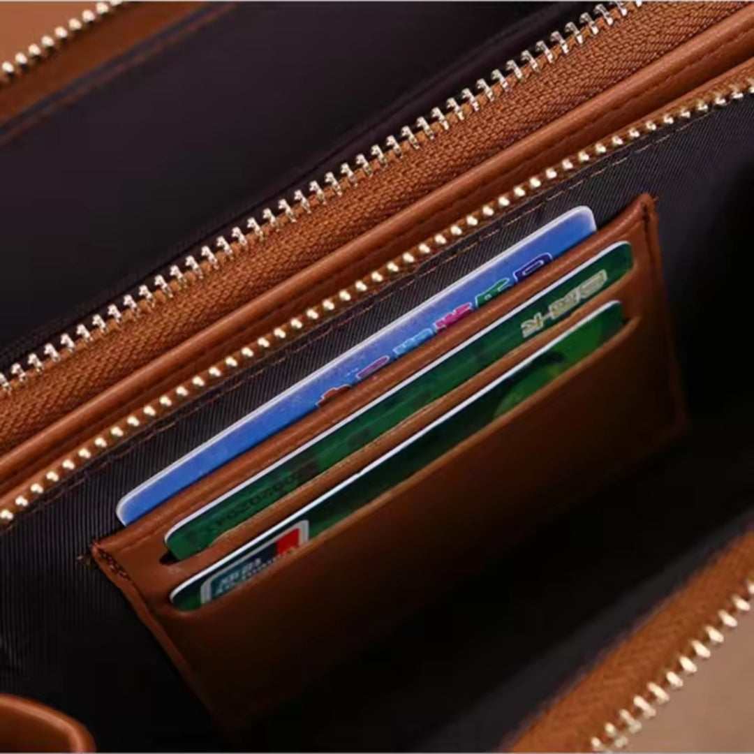 Women’s Korean Style Large Capacity Wallet Handbag – Multi-Card Casual Shoulder Mobile Phone Bag