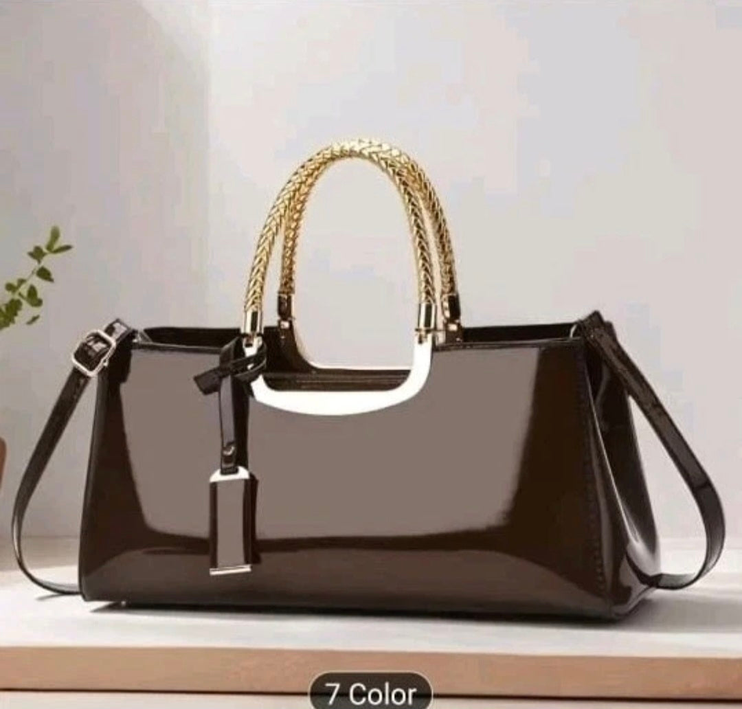 Glossy White Evening Clutch