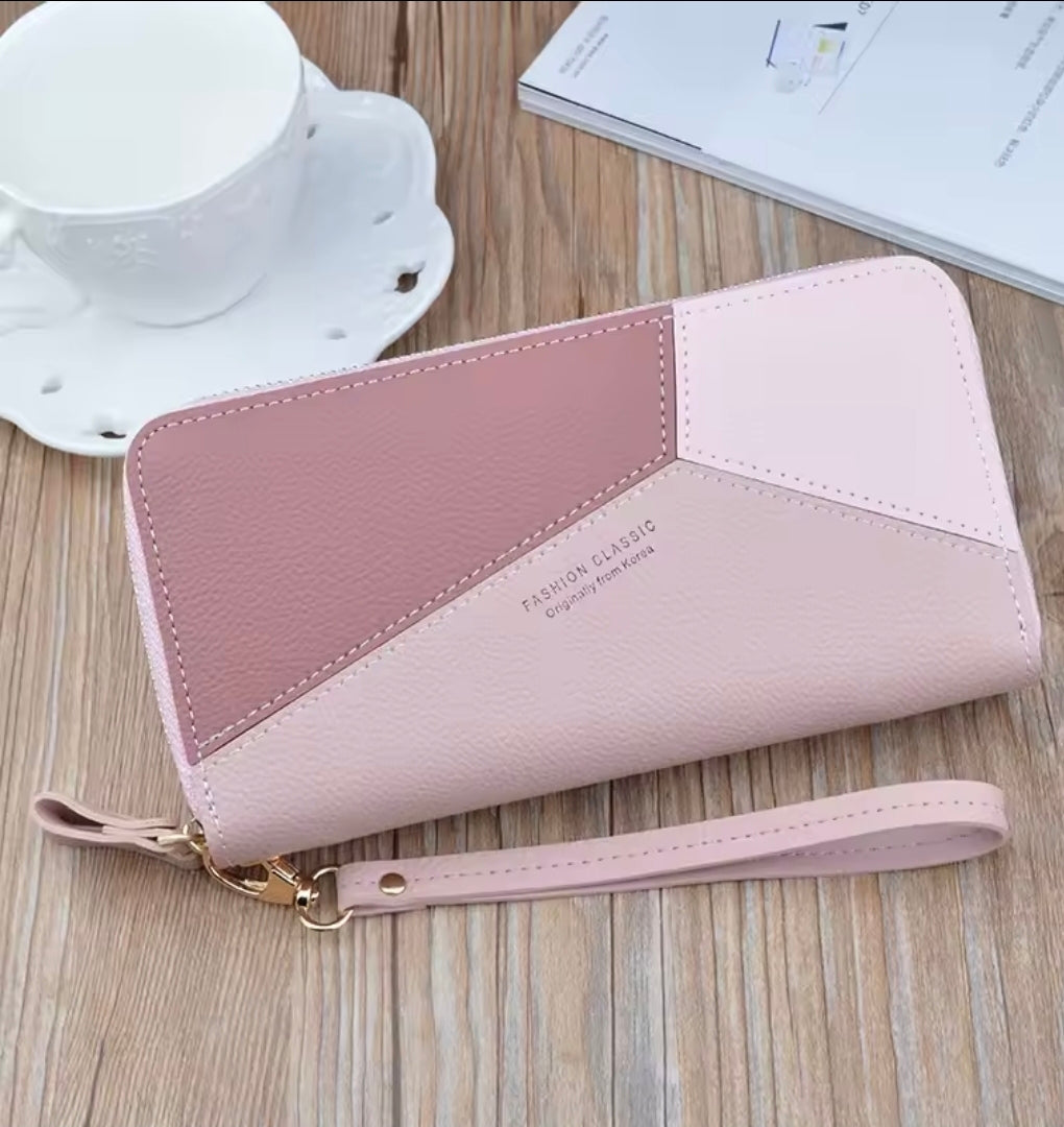 2023 New Women’s Double Zipper Long Wallet – Lychee Pattern Large Capacity Fashion Purse