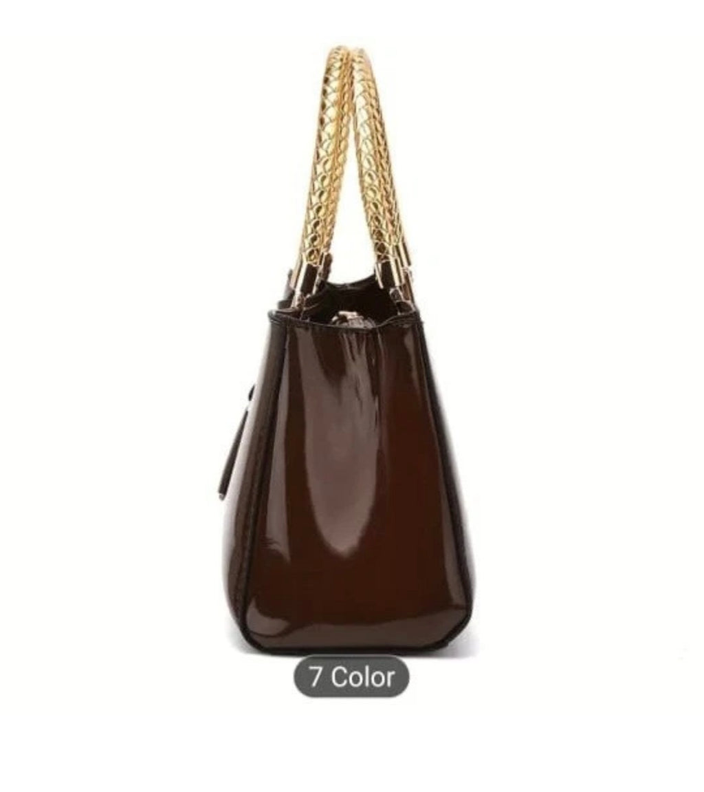 Glossy White Evening Clutch