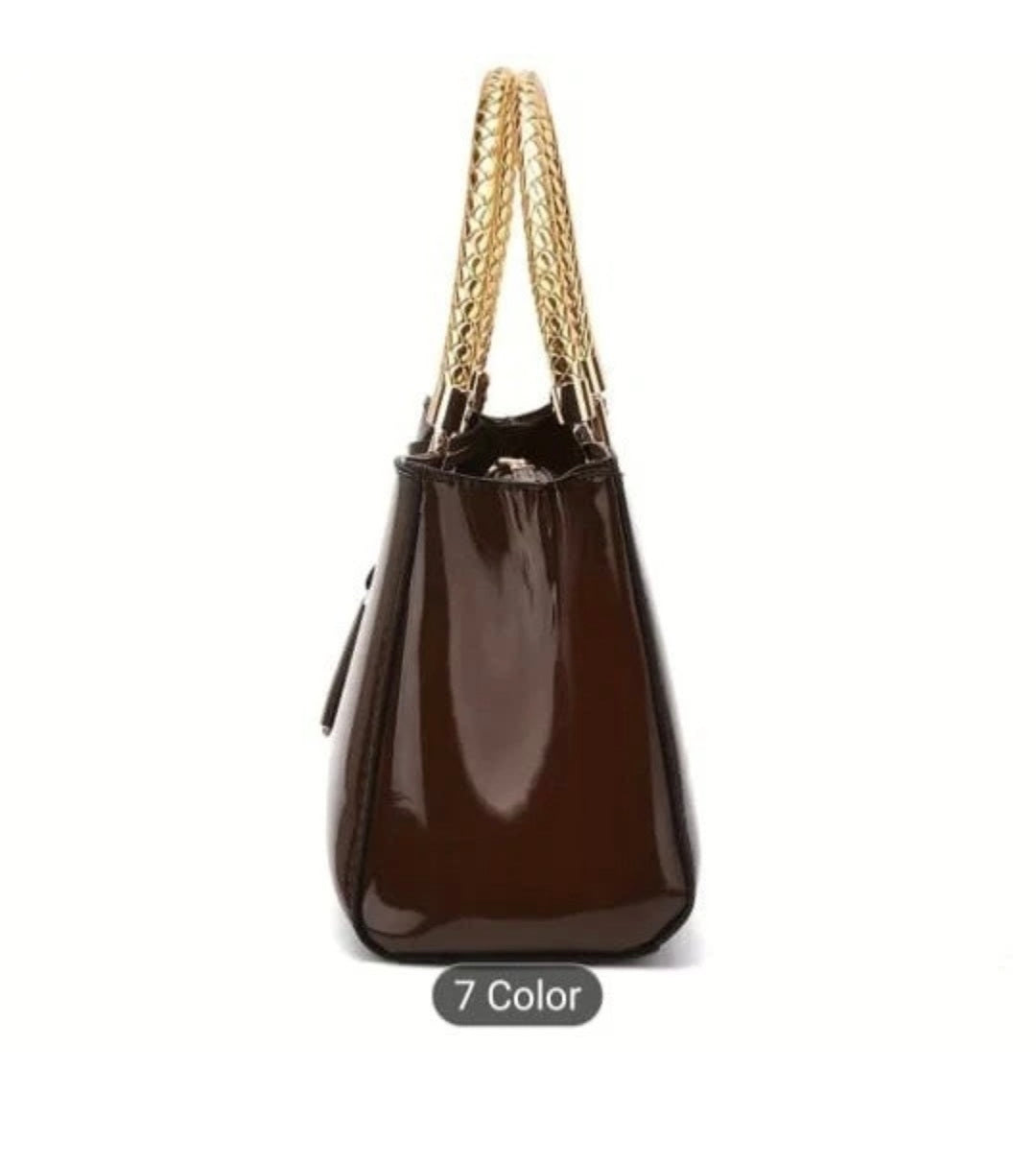 Glossy White Evening Clutch