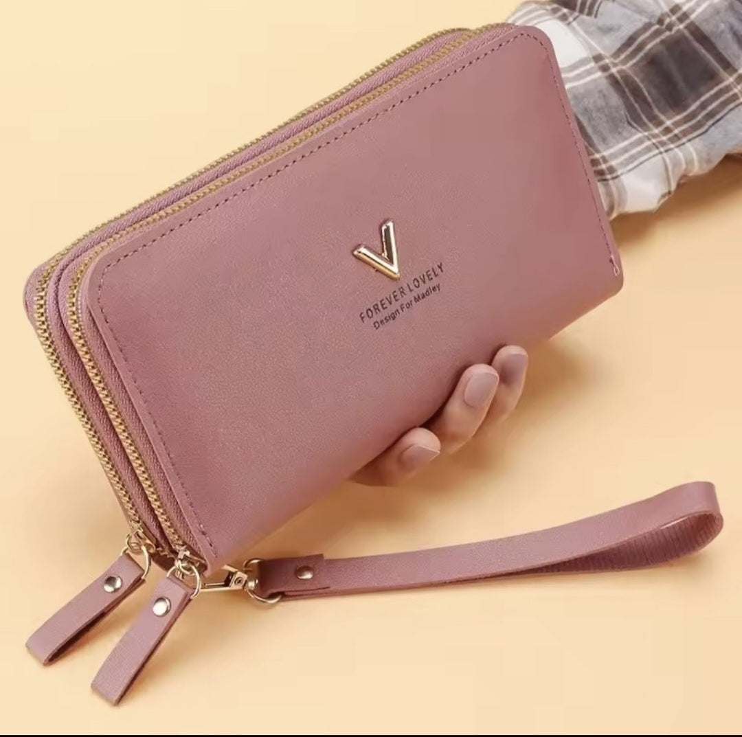 Classic Wales Large Capacity Clutch Purse – Elegant Hand Clutch Wallet with Zipper Card Holder & Multiple Compartments