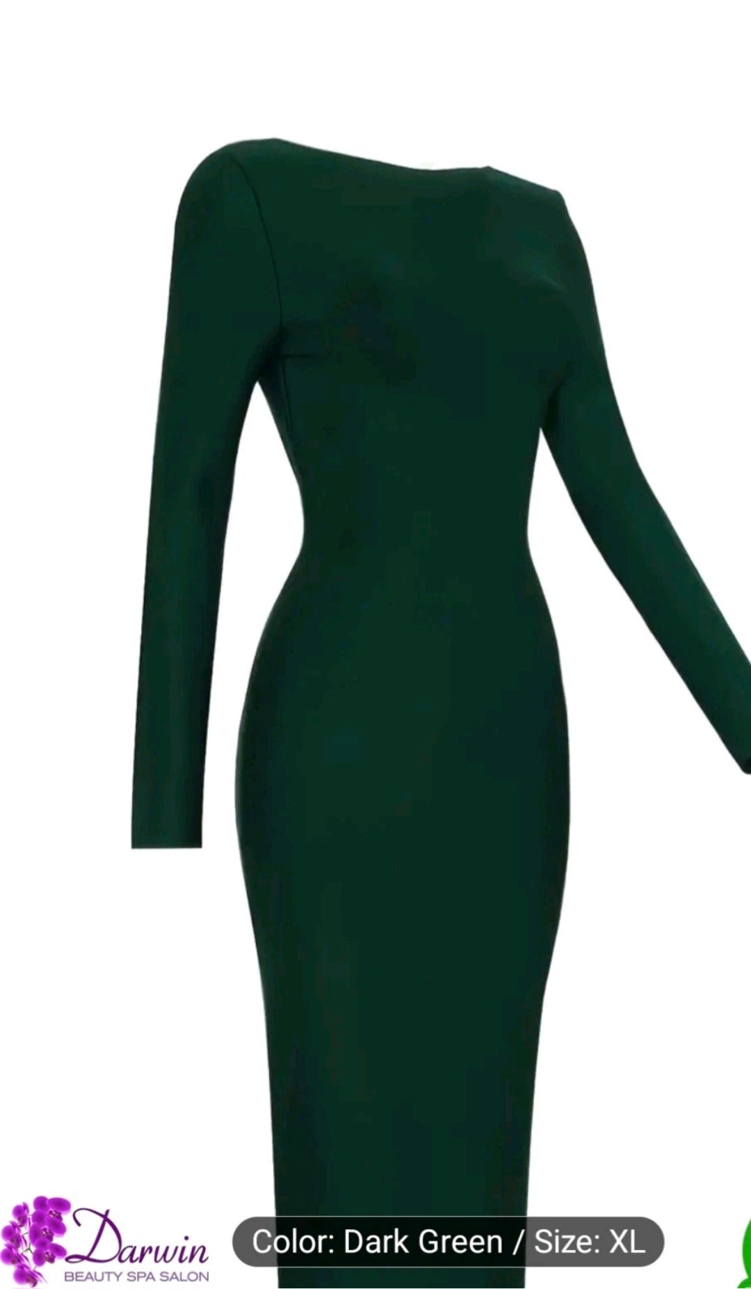 Women's Elegant Emerald Green Mermaid Dress