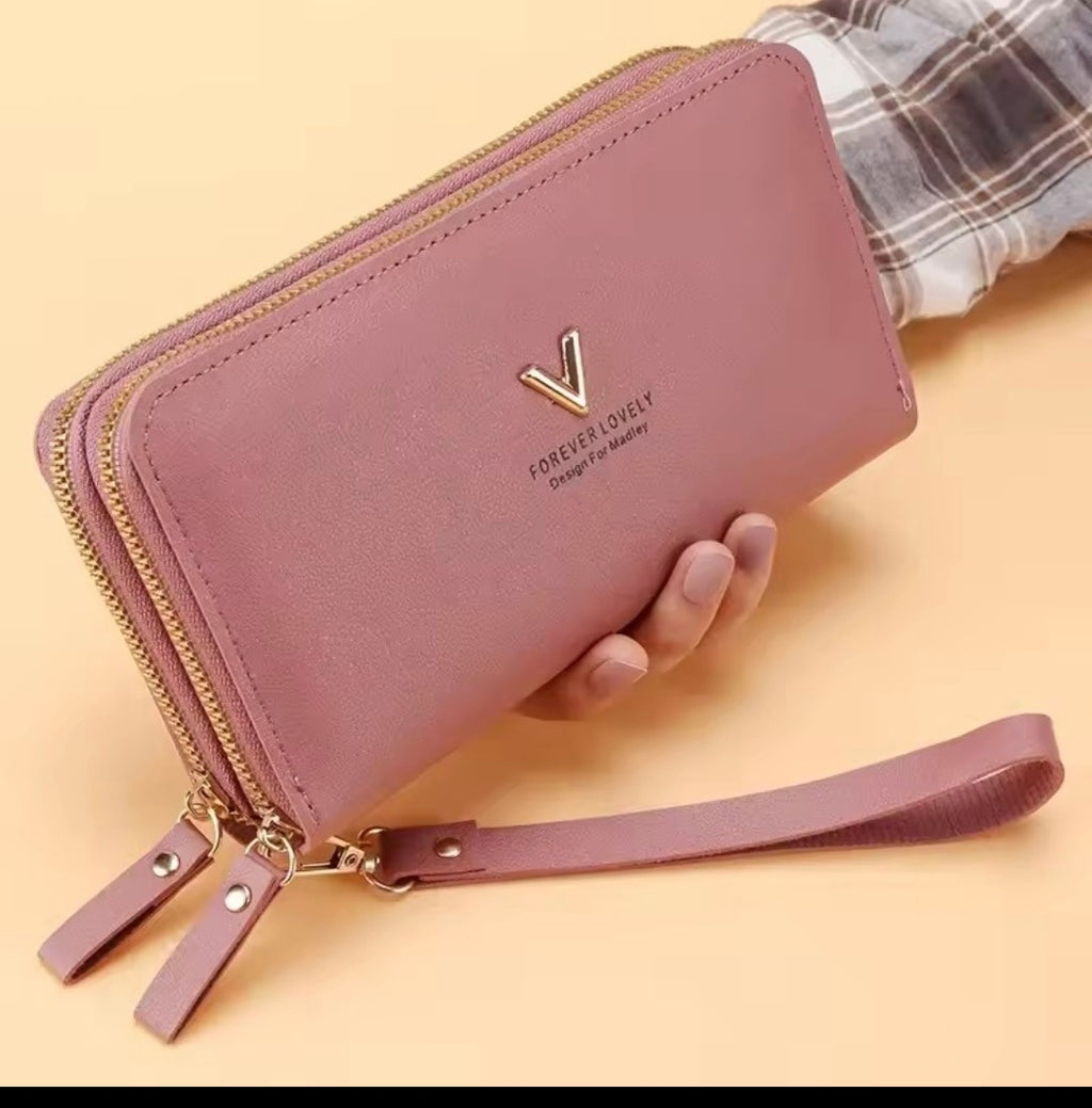 Classic Wales Large Capacity Clutch Purse – Elegant Hand Clutch Wallet with Zipper Card Holder & Multiple Compartments