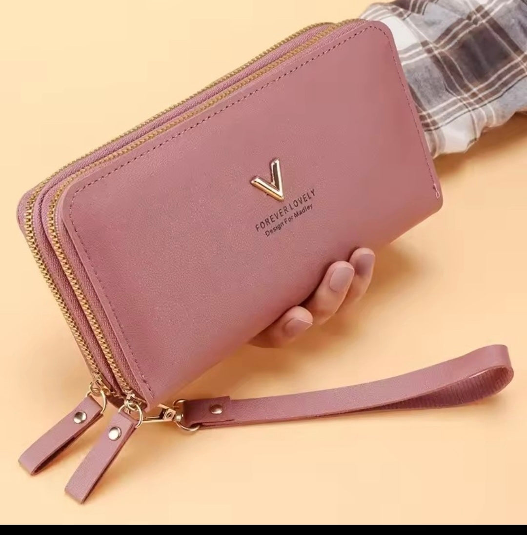 Classic Wales Large Capacity Clutch Purse – Elegant Hand Clutch Wallet with Zipper Card Holder & Multiple Compartments