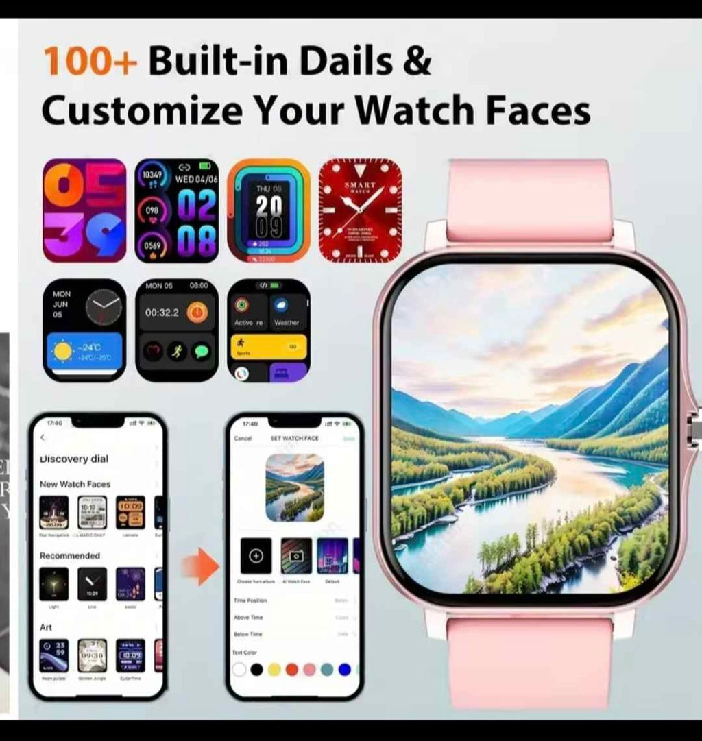 Smart Watch for Android & iOS – 1.83” HD Display Bluetooth Call & Sports Fitness Watch
Two watches,
