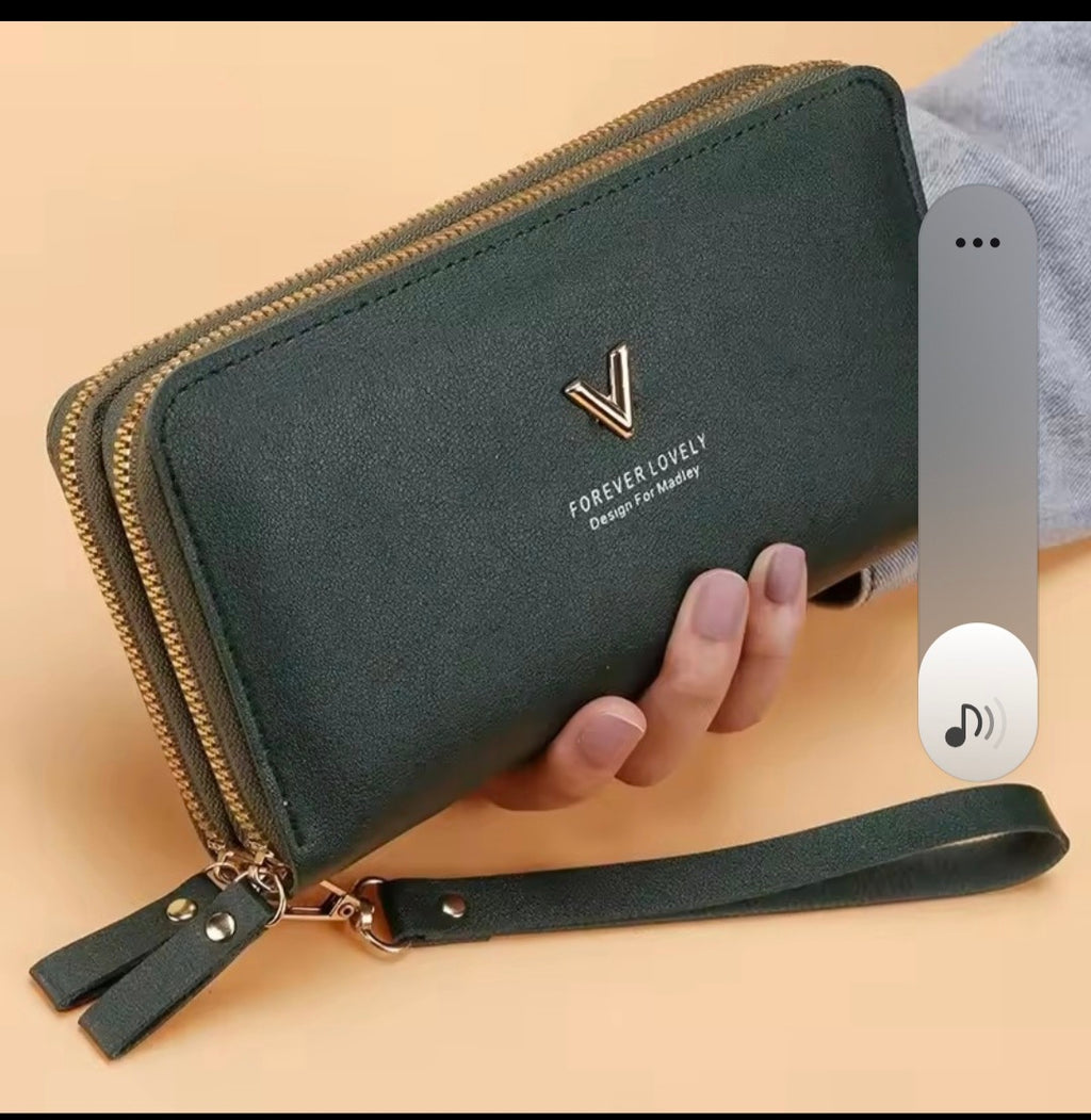 Classic Wales Large Capacity Clutch Purse – Elegant Hand Clutch Wallet with Zipper Card Holder & Multiple Compartments