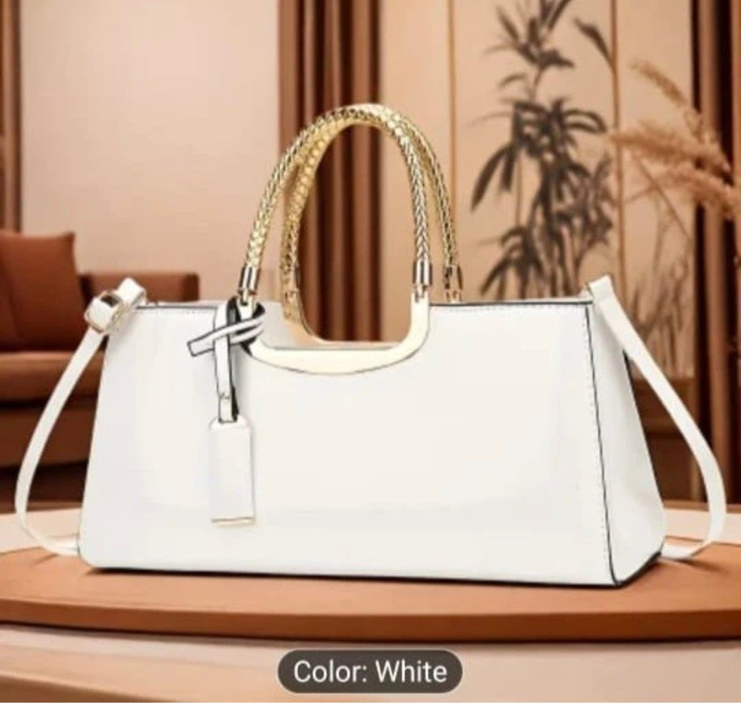 Glossy White Evening Clutch