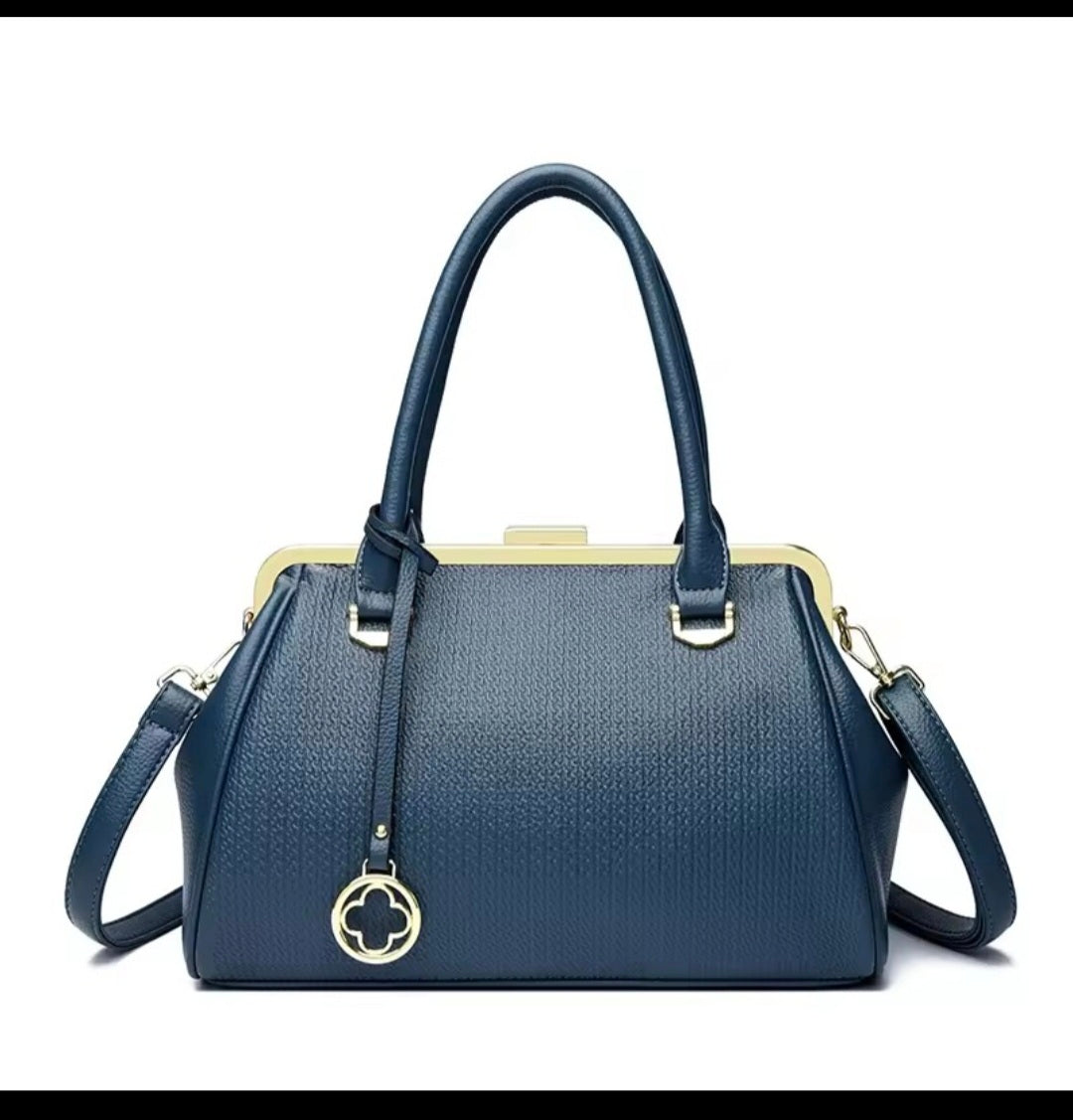 Luxury Soft Leather Large Capacity Tote Shoulder & Crossbody Bag with Metal Buckle – Designer Women’s Commuter Handbag