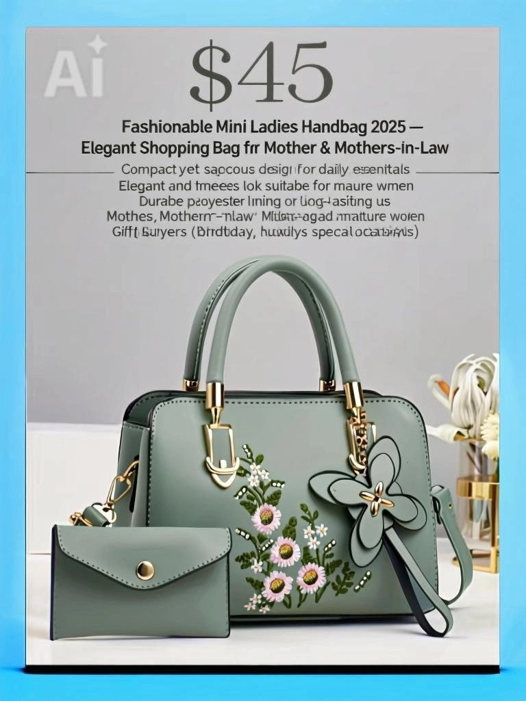 Fashionable Mini Ladies Handbag 2025 – Elegant Shopping Bag for Mothers & Mothers-in-Law