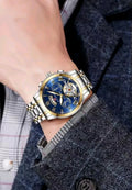 Religion Men’s Luxury Sports Watch – Stainless Steel Luminous Quartz Waterproof Wristwatch