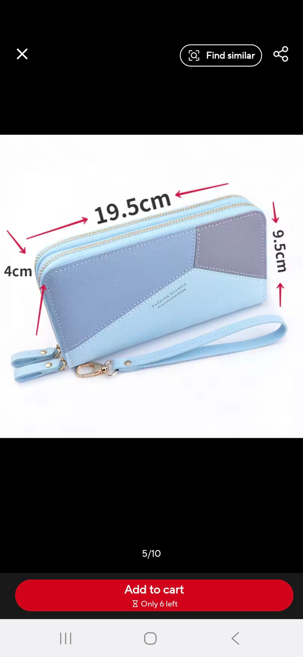 2023 New Women’s Double Zipper Long Wallet – Lychee Pattern Large Capacity Fashion Purse
