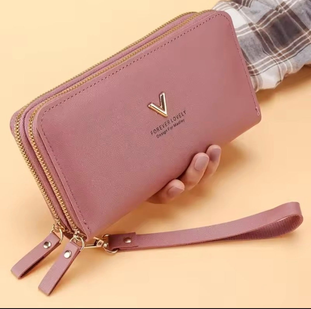 Classic Wales Large Capacity Clutch Purse – Elegant Hand Clutch Wallet with Zipper Card Holder & Multiple Compartments