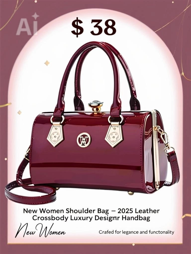 New Women Shoulder Bag – 2025 Leather Crossbody Luxury Designer Handbag